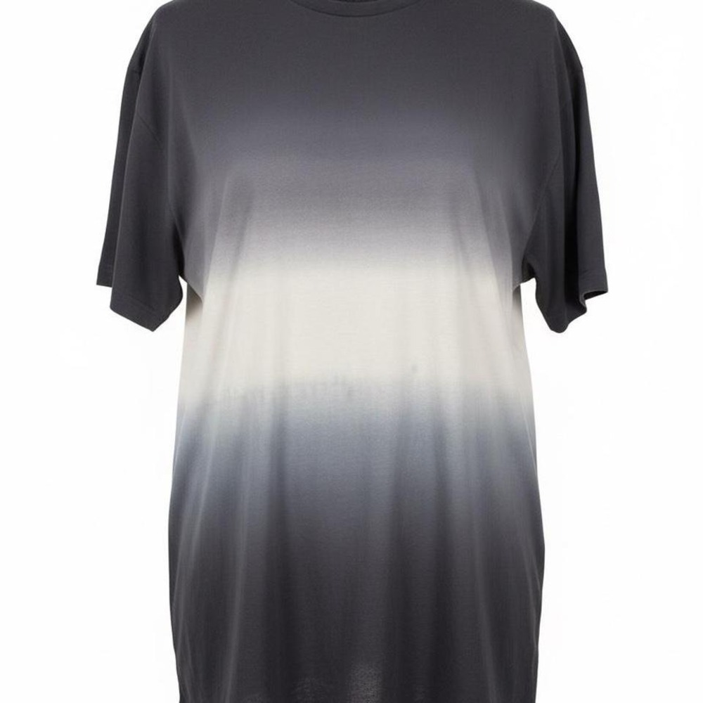 New Zenana Black/White/Gray Oversized Ombre Tee Size 1X